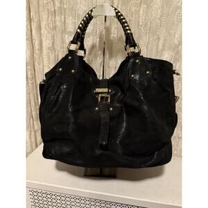 Halston Heritage Glitter Leather Handbag